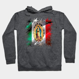 Our Lady of Guadalupe Mexican Virgin Mary Mexican Flag Mexico Catholic Hoodie